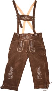 Leather Trousers long/women | Dámské kožené kalhoty, dlouhé dark brown XL