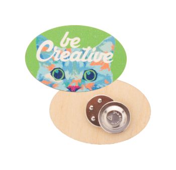 WooBadge odznak s magnetom na zákazku natural