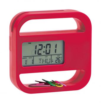 Soret table clock red