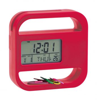 Soret table clock red