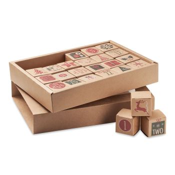 BOXY Krabičky na adventní kalendář beige