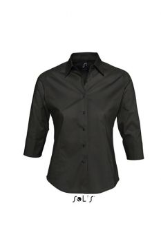 SOL'S EFFECT - 3/4 SLEEVE STRETCH WOMEN'S SHIRT Black M