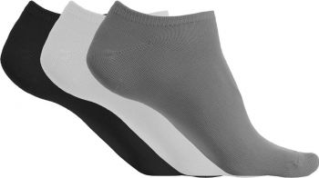 MICROFIBRE TRAINER SOCKS - PACK OF 3 PAIRS Storm Grey/White/Black 39/42