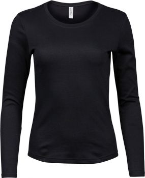 Tee Jays | Dámské tričko Interlock s dlouhým rukávem black S