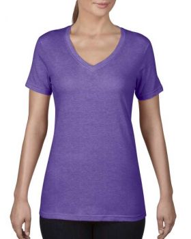 WOMEN’S FEATHERWEIGHT V-NECK TEE Heather Purple XS