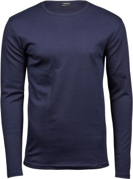 Tee Jays | Pánské tričko Interlock s dlouhým rukávem navy L