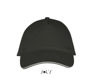 SOL'S LONG BEACH - 5 PANEL CAP Dark Grey/Light Grey U