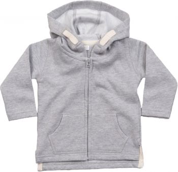 Babybugz | Dětská mikina s kapucí heather grey melange 12-18