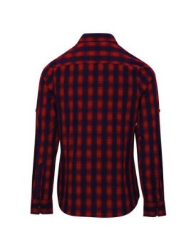 'MULLIGAN' CHECK - WOMEN'S LONG SLEEVE COTTON SHIRT Red/Navy M