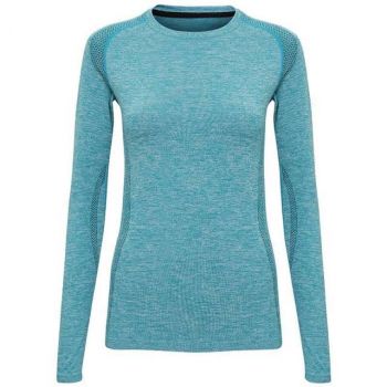 WOMEN'S SEAMLESS '3D FIT' MULTI-SPORT PERFORMANCE LONG SLEEVE TOP Turquoise XL