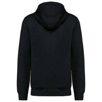 UNISEX ECO-FRIENDLY FRENCH TERRY ZIPPED HOODED SWEATSHIRT Black M