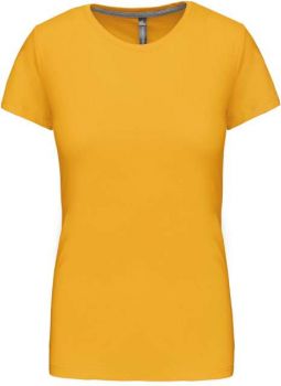 LADIES' SHORT SLEEVE CREW NECK T-SHIRT Yellow XL