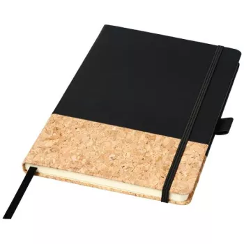 Zápisník Evora A5 z korku a materiálu Thermo PU Černá