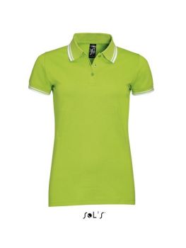 SOL'S PASADENA WOMEN - POLO SHIRT Lime/White S