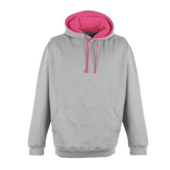 SUPERBRIGHT HOODIE Heather Grey/Electric Pink 2XL