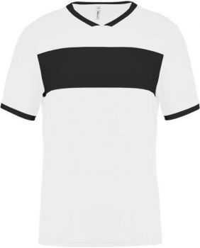 ADULTS' SHORT-SLEEVED JERSEY White/Black L