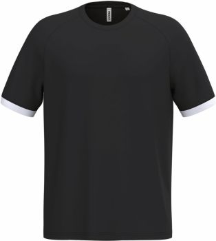 Kariban ProAct | Unisex kontrastní sportovní tričko black/white XL