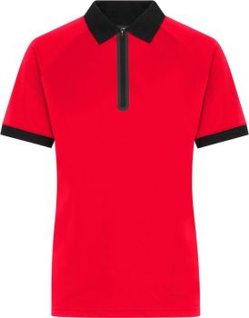 James & Nicholson | Dámské polo se zipem light red/black XS