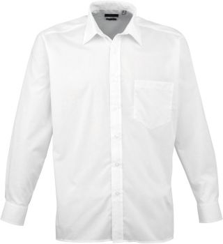 Premier | Popelínová košile s dlouhým rukávem white 46.