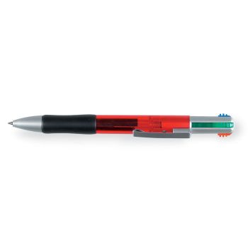 BONLES Plastové kuličkové pero transparent red