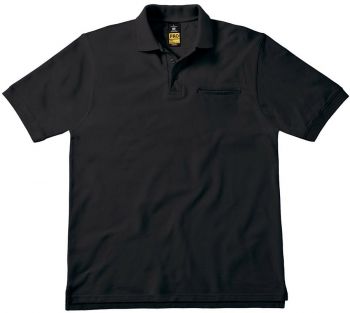 B&C | Pracovní piqué polo black 4XL