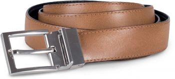 REVERSIBLE LEATHER BELT - 30MM Black/Cognac U