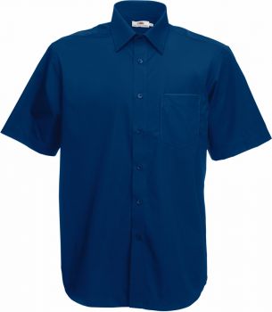 F.O.L. | Popelínová košile s krátkým rukávem navy XL