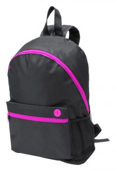Wilfek backpack black , pink