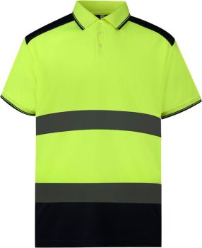 Yoko | Hi-Vis Polo hi vis yellow/navy 4XL