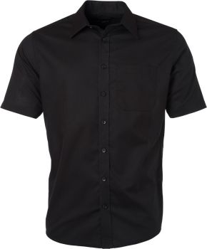 James & Nicholson | Košile Oxford s krátkým rukávem black M