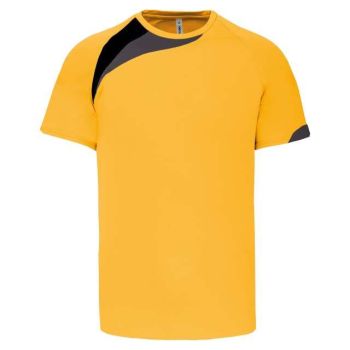 ADULTS' SHORT-SLEEVED JERSEY Sporty Yellow/Black/Storm Grey XS