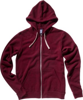 Bella + Canvas | Unisex mikina Tri-Blend s kapucí dark red triblend XL