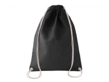 COTTON DRAWSTRING BACKPACK Black U