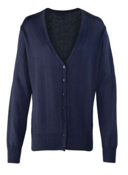 WOMEN'S BUTTON-THROUGH KNITTED CARDIGAN Navy L