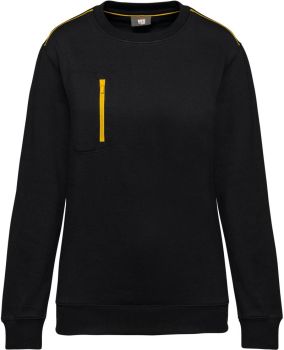 Kariban | Pracovní mikina "Day-to-Day" black/yellow 5XL