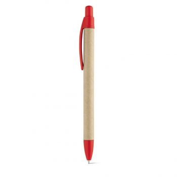REMI. Guľôčkové pero z kraftového papiera Červená