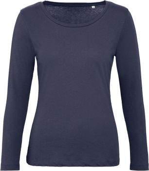 B&C | Dámské tričko s dlouhým rukávem navy blue XS