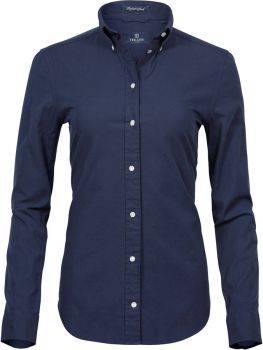 Tee Jays | Halenka Oxford Perfect s dlouhým rukávem navy M