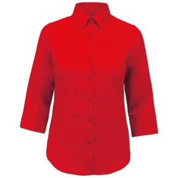 LADIES' 3/4 SLEEVED SHIRT Classic Red XL