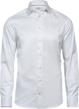Tee Jays | Luxusní keprová košile Slim Fit s dlouhým rukávem white L