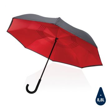 23" reverzný dáždnik Impact zo 190T RPET AWARE™ červená