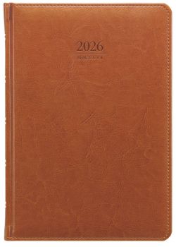 Týždenný diár Kastor 2026 (SK), A5 hnedá