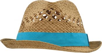 Myrtle Beach | Letní módní klobouk caramel/turquoise S/M