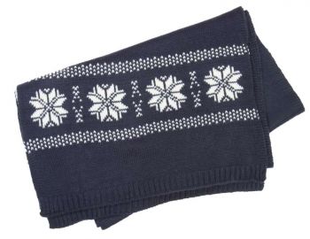 FAIR ISLE SCARF Night Navy U