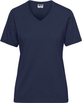 James & Nicholson | Dámské pracovní tričko z bio bavlny - Solid navy M