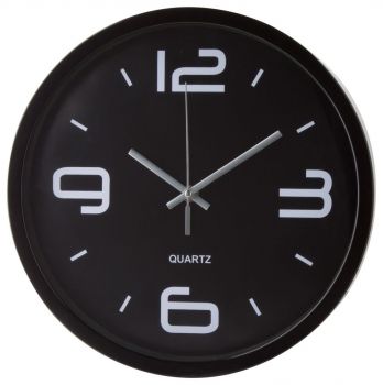 Cronos wall clock black , silver