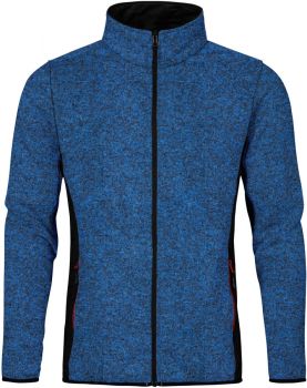 Promodoro | Pánská pracovní pletená fleecová bunda heather royal 4XL