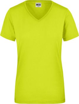 James & Nicholson | Dámské signální pracovní tričko neon yellow XXL