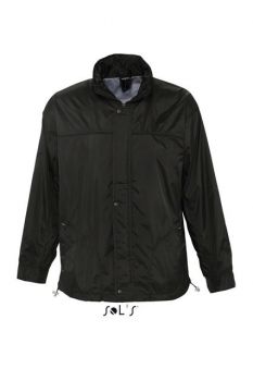 SOL'S MISTRAL - JERSEY-LINED WATER REPELLENT WINDBREAKER Black M