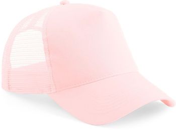 Beechfield | Dětská  5 panelová kšiltovka Trucker pastel pink/pastel pink onesize